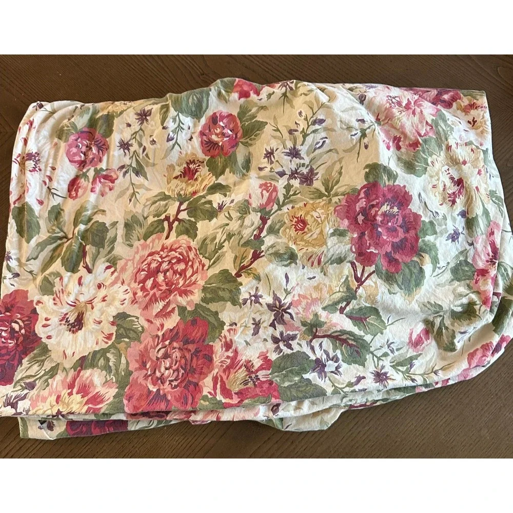 Vintage Ralph Lauren Post Road Constance Floral Queen Fitted Sheet 100% Cotton